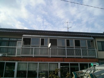 広島県庄原市 テラス囲い施工例